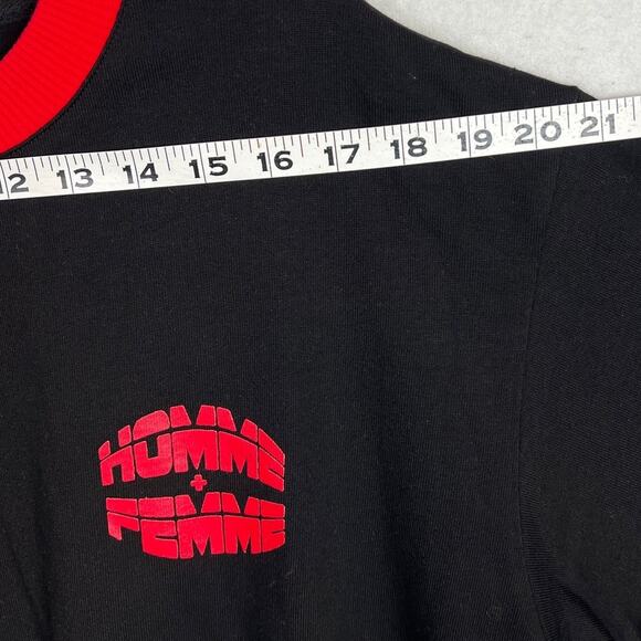 HOMME FEMME Unisex Cotton T-Shirt Black Red SIZE M. NWOT Streetwear - Picture 4 of 9